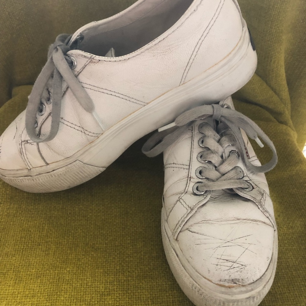 (SOLD) White Platform Superga Sneakers